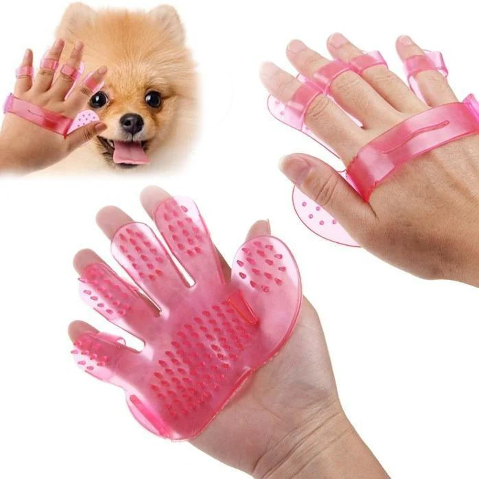 172 Rubber Pet Cleaning Massaging Grooming Glove Brush - Image 2