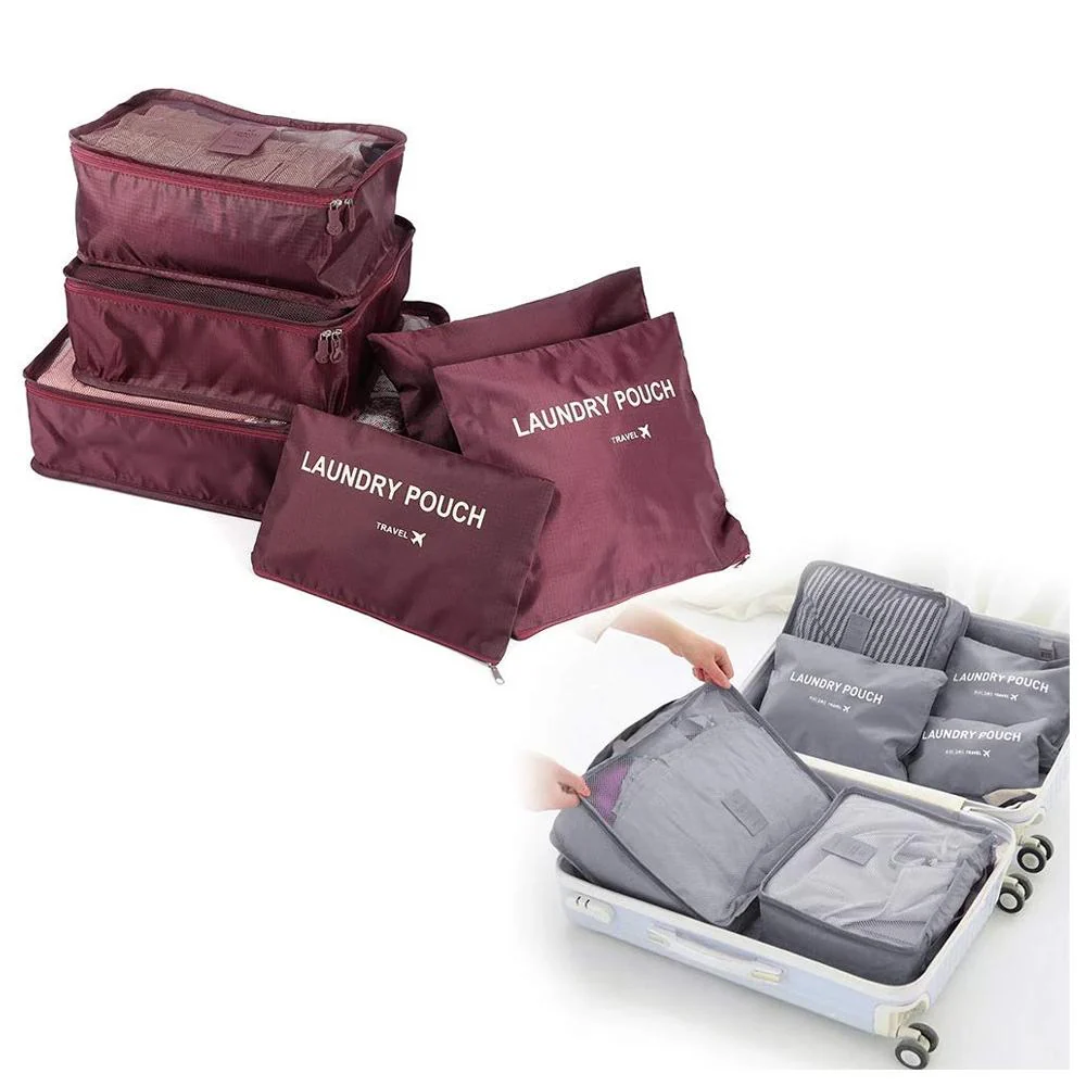 0192 Cloth Organizer Pouch Laundry Zipper Bags (6 pcs) - Image 4