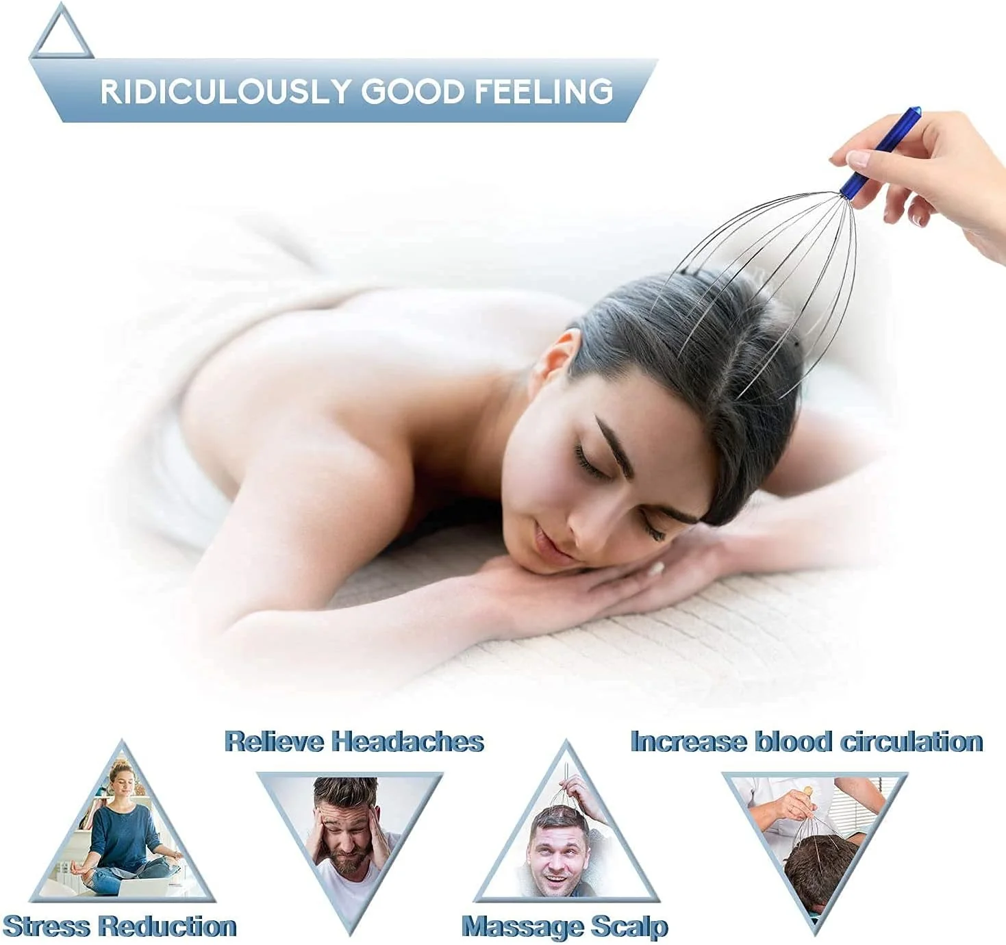 AM7816 Scalp Massagers, Handheld Head Massage Tingler, Scratcher - Image 4