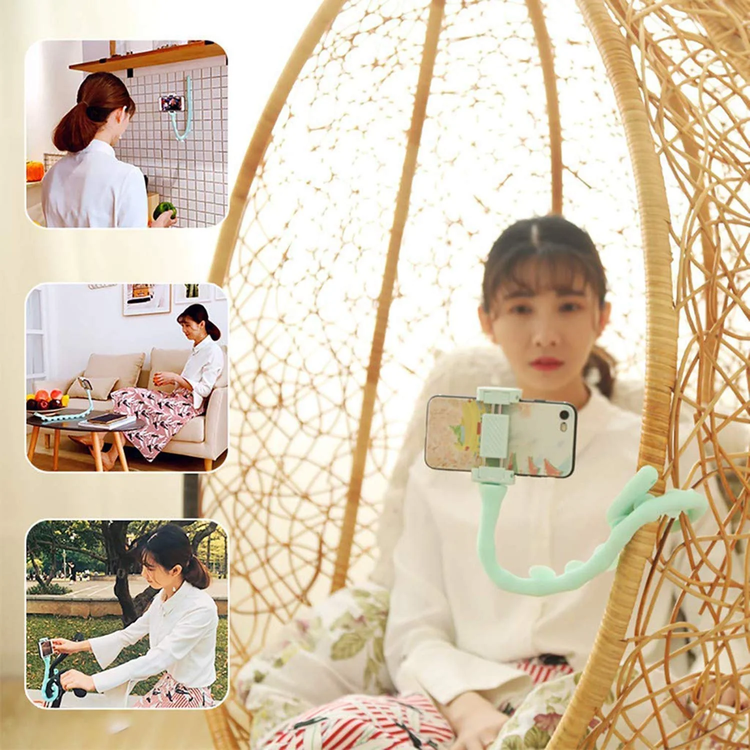 0303 Mobile Phone Holder Multi-Functional Cute Warm Snake Holder - Image 3
