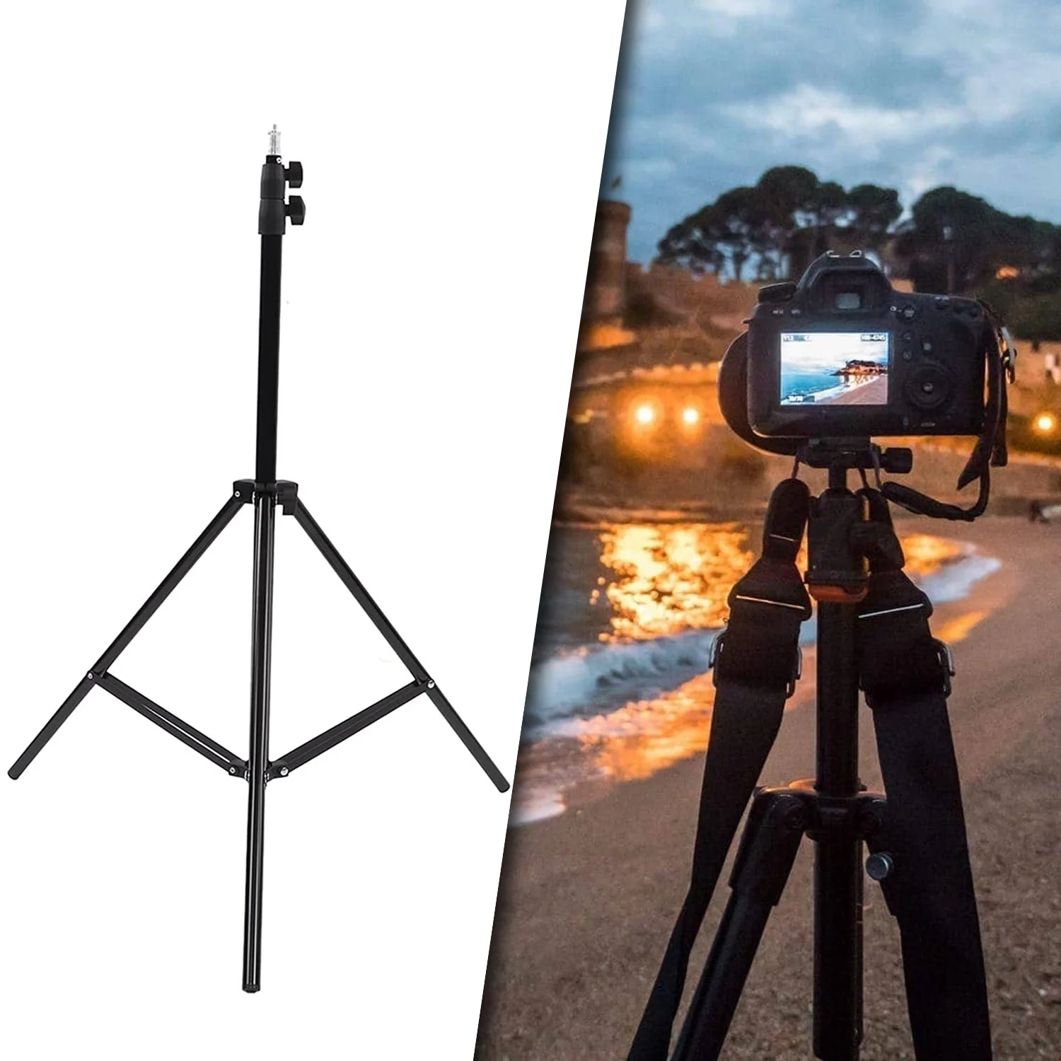 0329 Professional Tripod with Multipurpose Head for Low Level Shooting, Panning for All DSLR Camera - Image 4