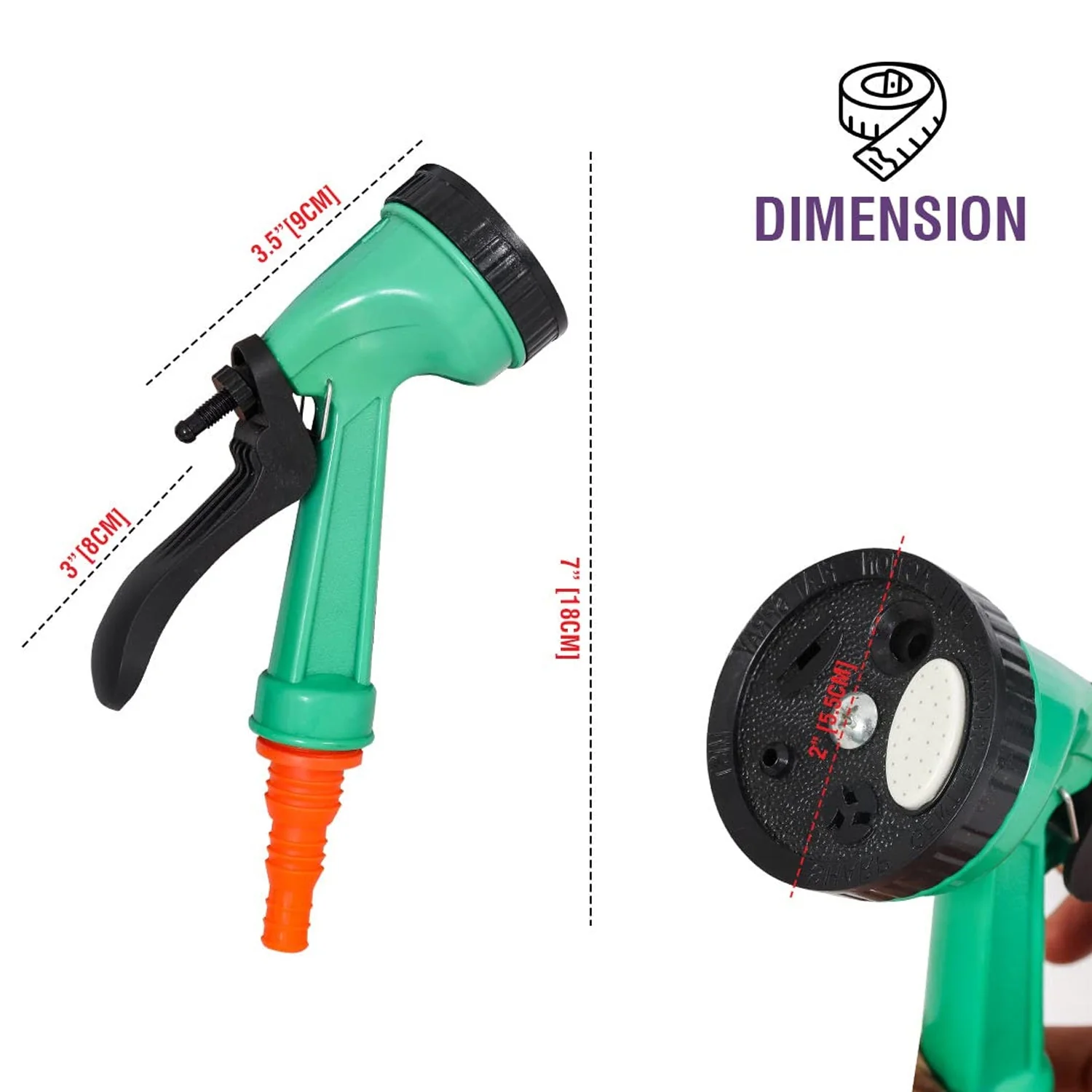 0477A Garden Hose Nozzle Spray Nozzle with Adjustable For Garden & Multi Use - Image 5