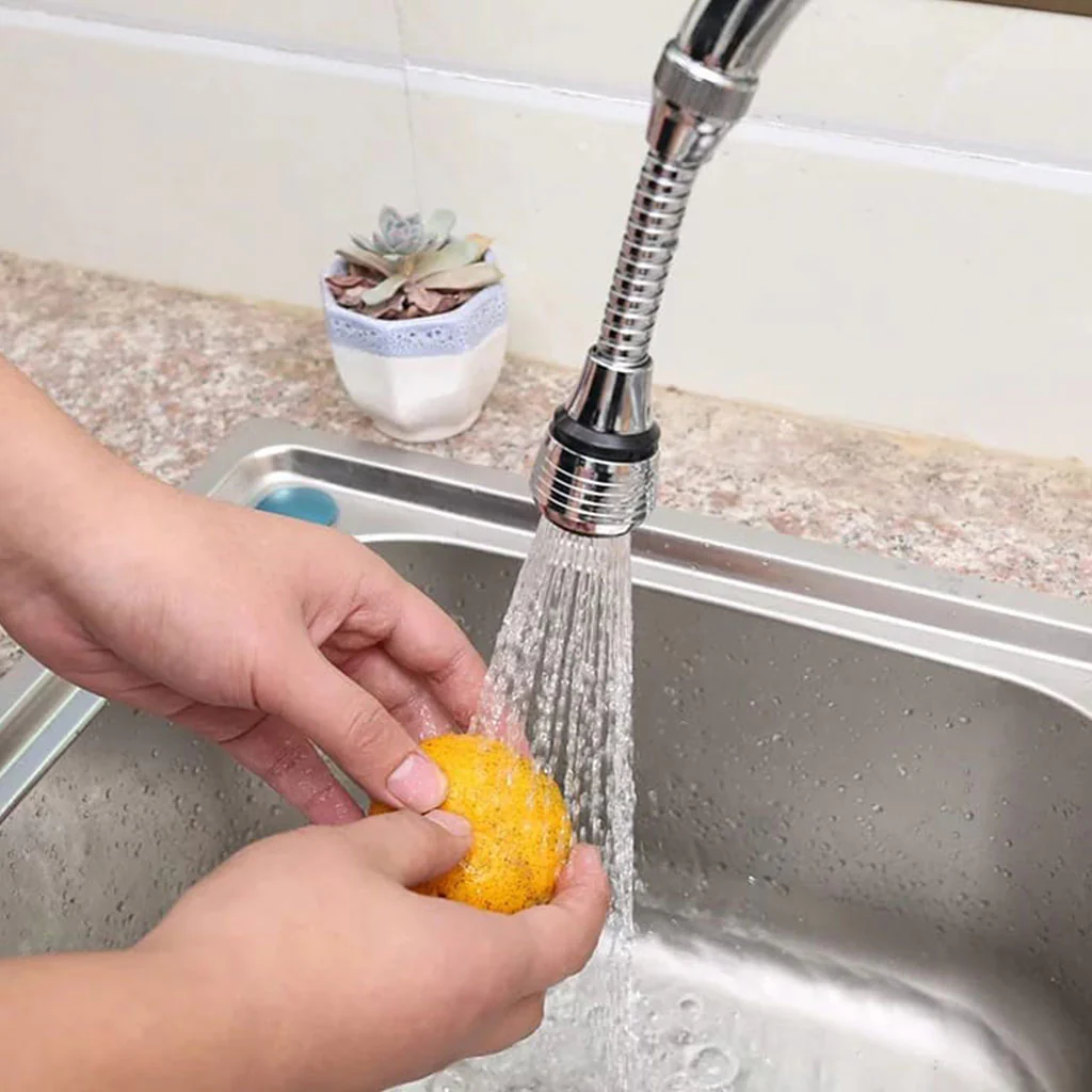 0567 Turbo Flex 360 Degree Rotatory Flexible Sink Water Saving Faucet Nozzle Sprayer - Image 3