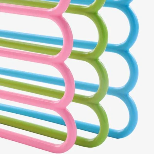 0587 Space Saving Hanger – 5-Layer Multipurpose Plastic | GlimmerHome - Image 4