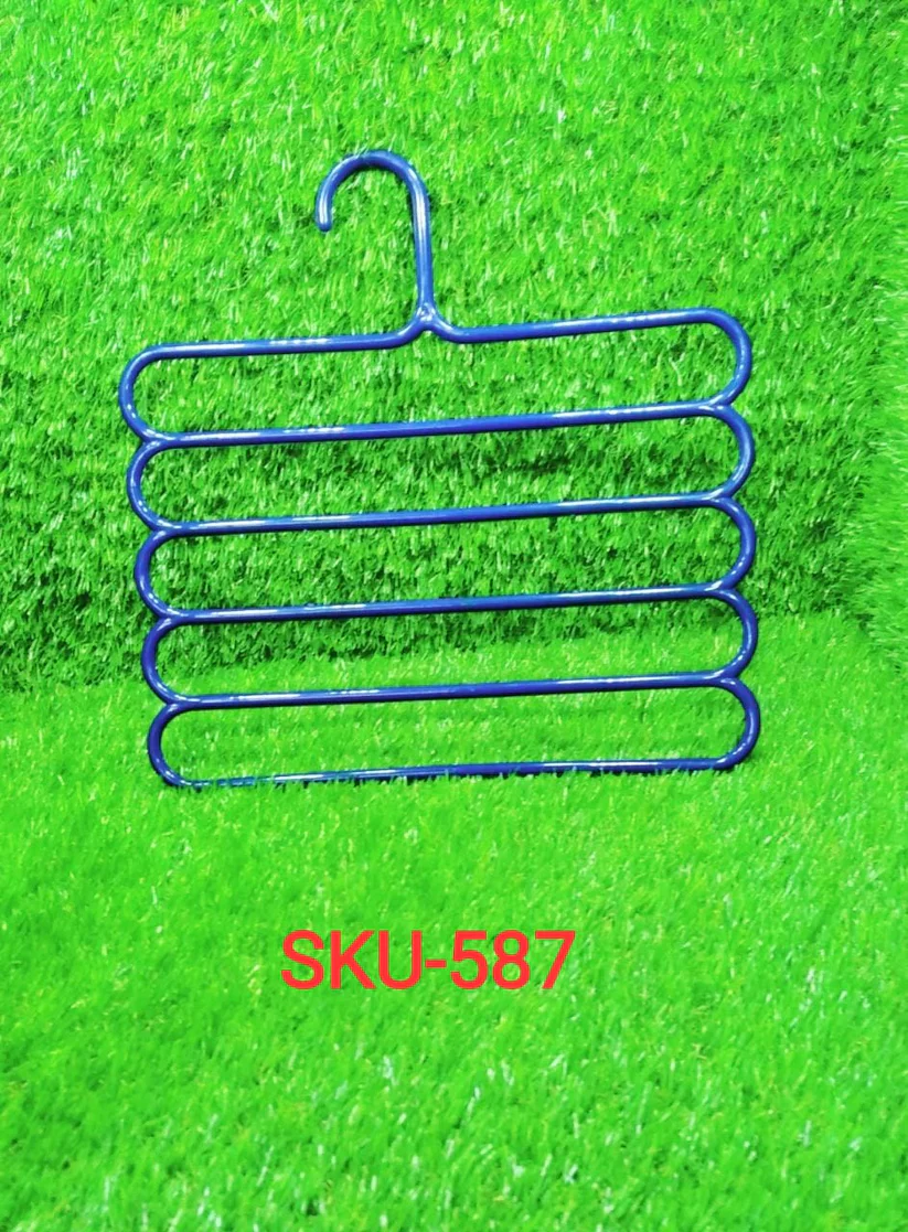 0587 Space Saving Hanger – 5-Layer Multipurpose Plastic | GlimmerHome - Image 5