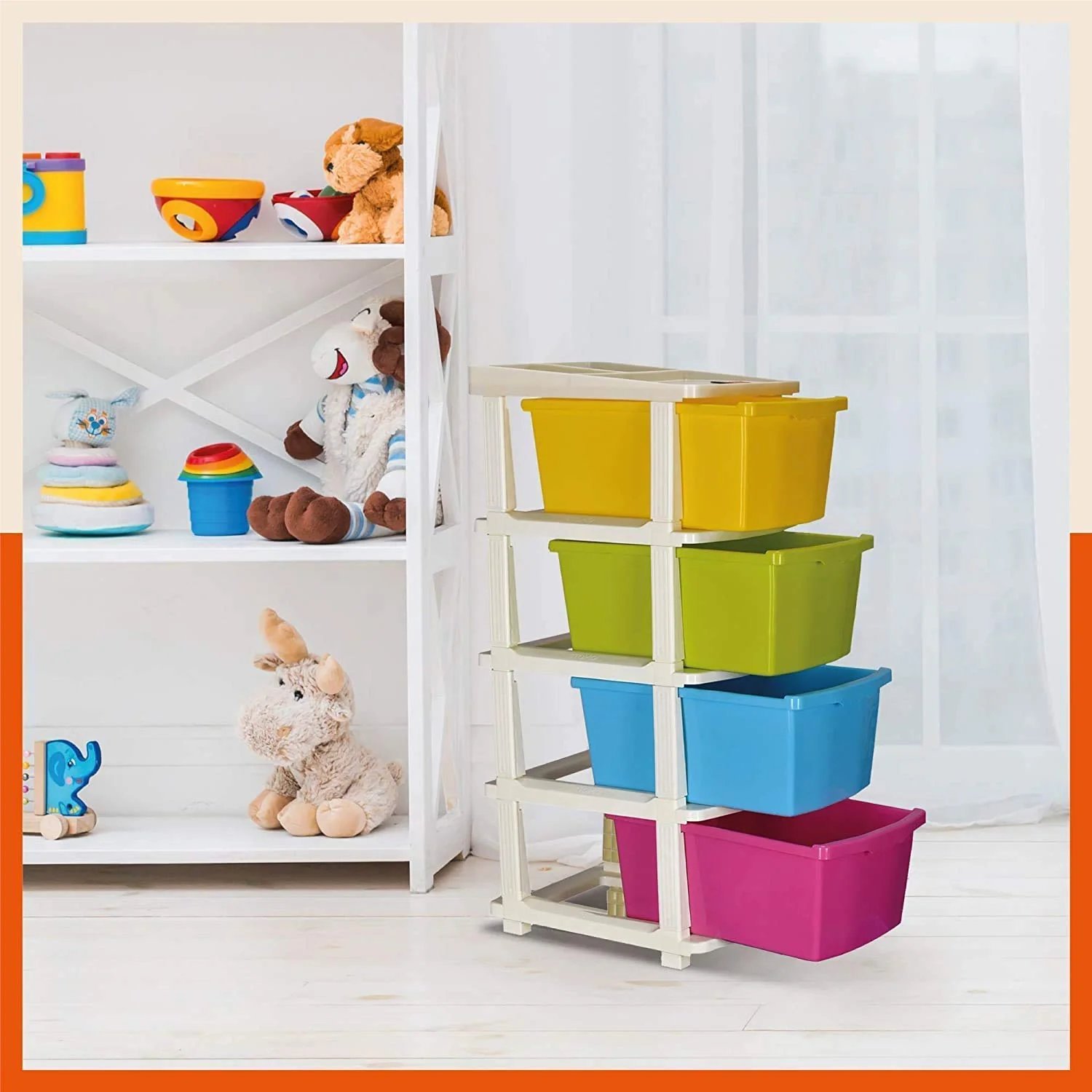 0768 Multipurpose Modular Drawer Organizer Storage Box - 4 Layers - Image 2