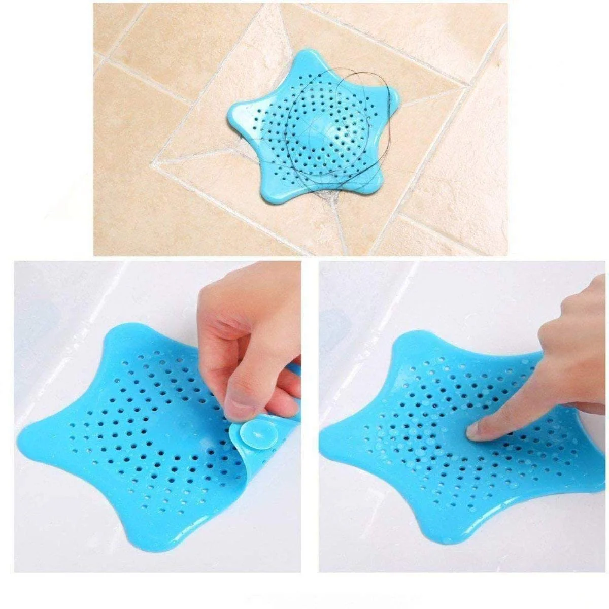 0829 Silicone Star Shaped Sink Filter Bathroom Hair Catcher Drain Strainers for Basin - Image 4