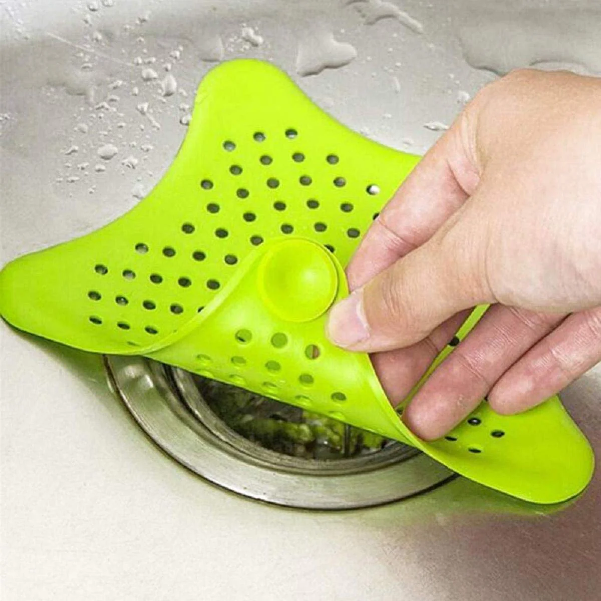 0829 Silicone Star Shaped Sink Filter Bathroom Hair Catcher Drain Strainers for Basin - Image 5