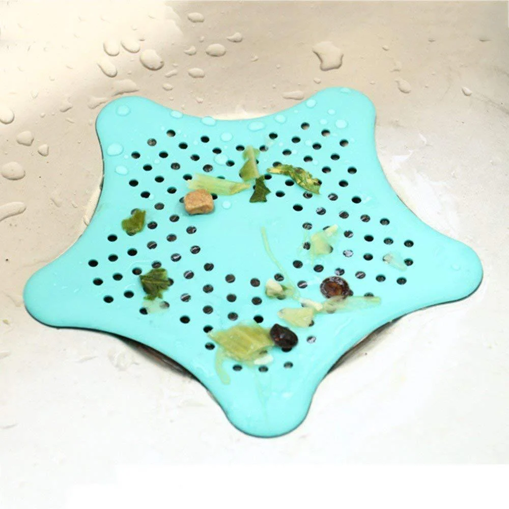 0829 Silicone Star Shaped Sink Filter Bathroom Hair Catcher Drain Strainers for Basin - Image 7