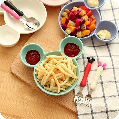 0843 Mickey Shaped Kids/Snack Serving Sectioned Plate - Image 4