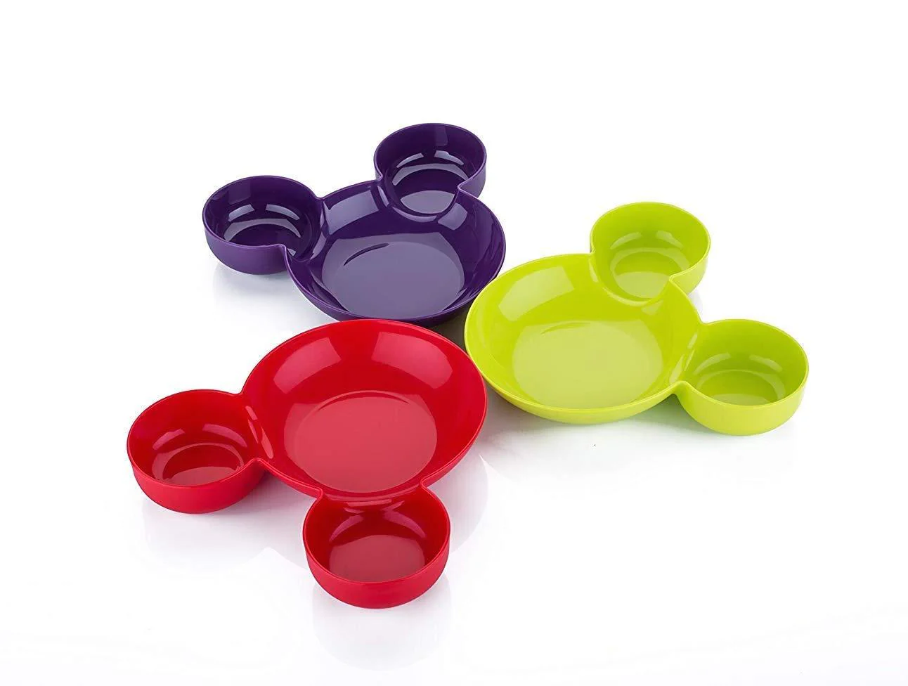 0843 Mickey Shaped Kids/Snack Serving Sectioned Plate - Image 5
