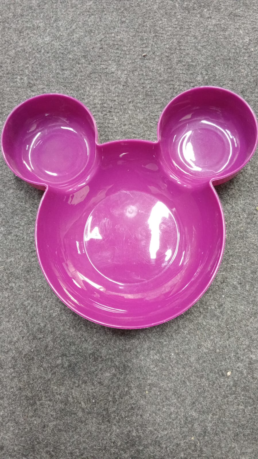 0843 Mickey Shaped Kids/Snack Serving Sectioned Plate - Image 7