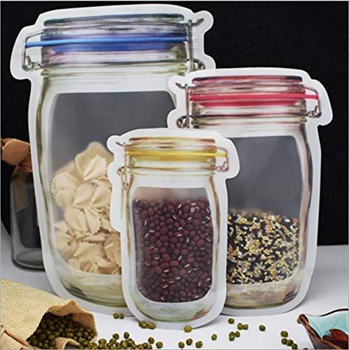 0855 Plastics Transparent Jar Shaped Stand-up Pouch With Zipper - Image 2
