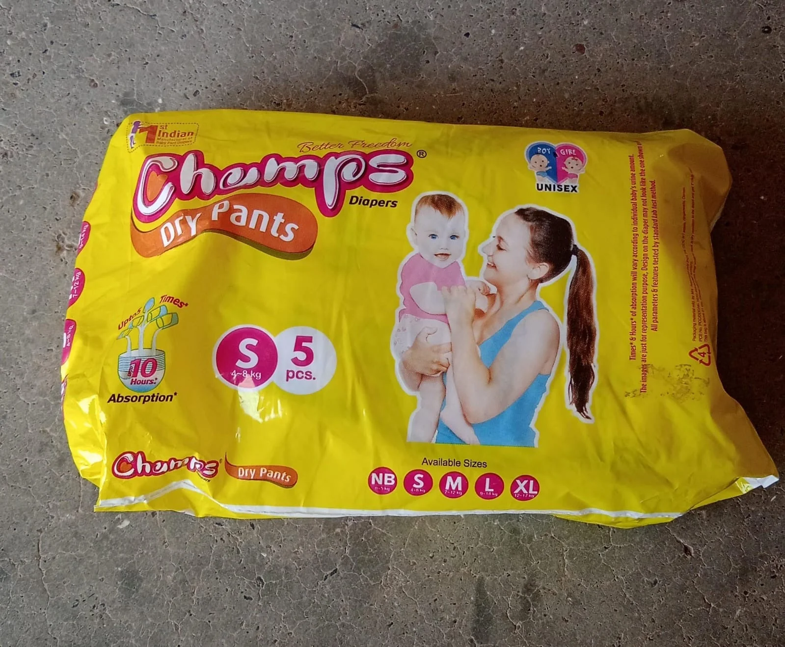 0968 Small  Champs Dry Pants Style Diaper- Small Best for Travel  Absorption, Champs Baby Diapers, Champs Soft and Dry Baby Diaper Pants (S5 Pcs ) - Image 7