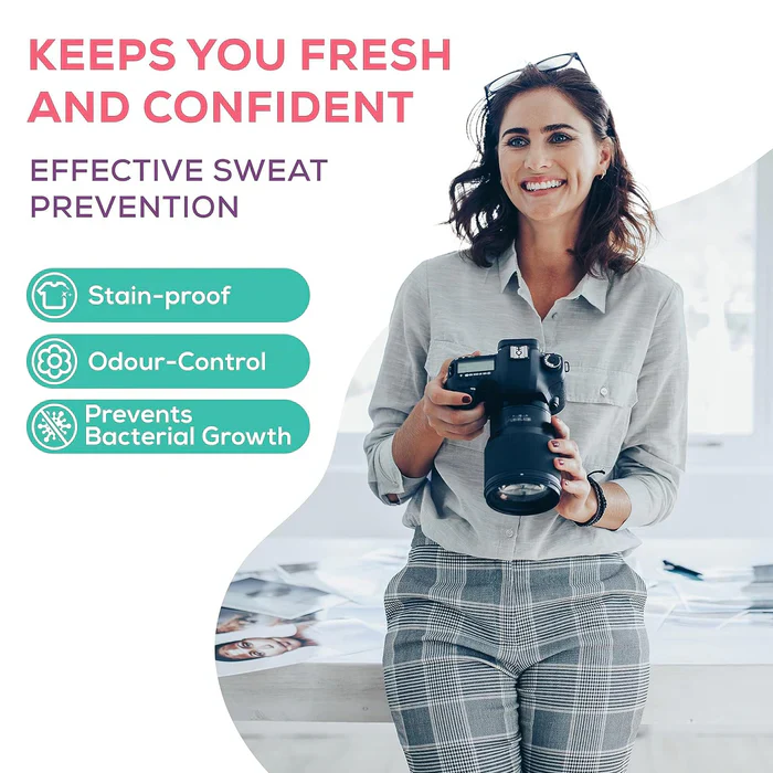 0978 Underarms Sweat Pads Disposable Highly Absorbent Pads Cotton Anti-Allergic Anti Bacteria Anti Smell Underarm Perspiration Pad For Men And Women (Pack of 10) - Image 7