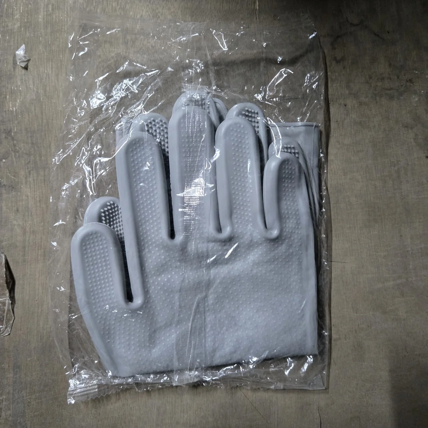 0714 Reusable Silicone Cleaning Brush Scrubber Gloves (Multicolor) - Image 8