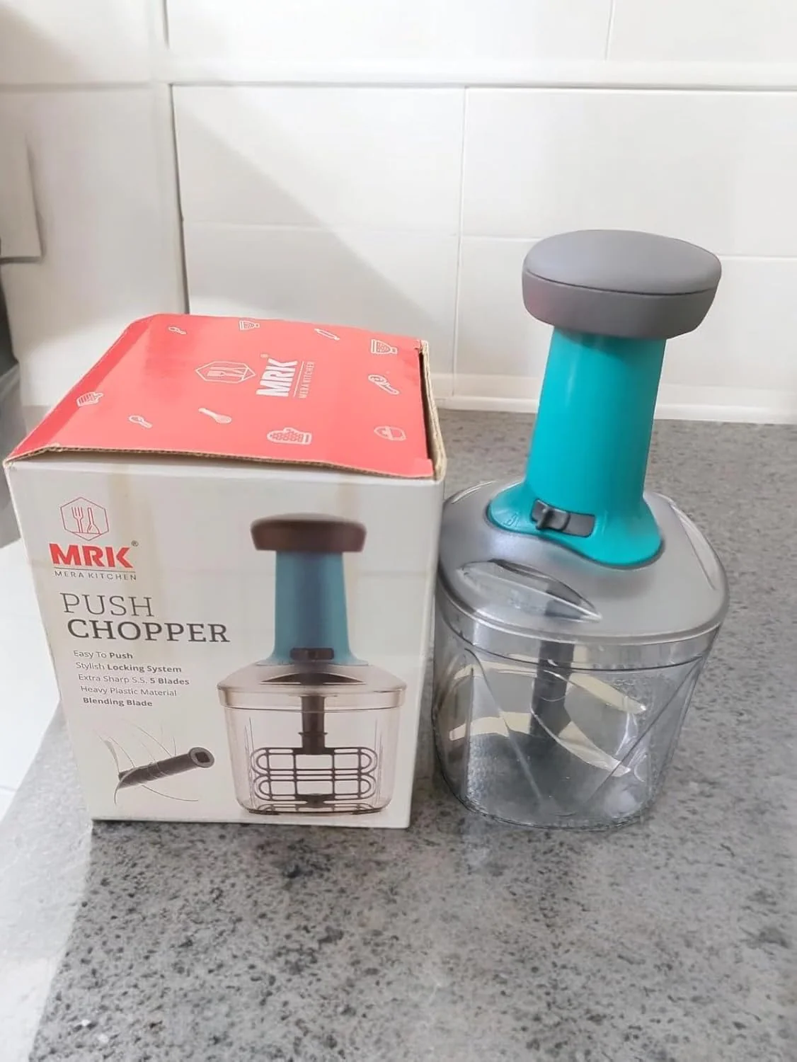 AM7688 2in1 Press Vegetable Choppers for Kitchen (1100 ML) - Image 7