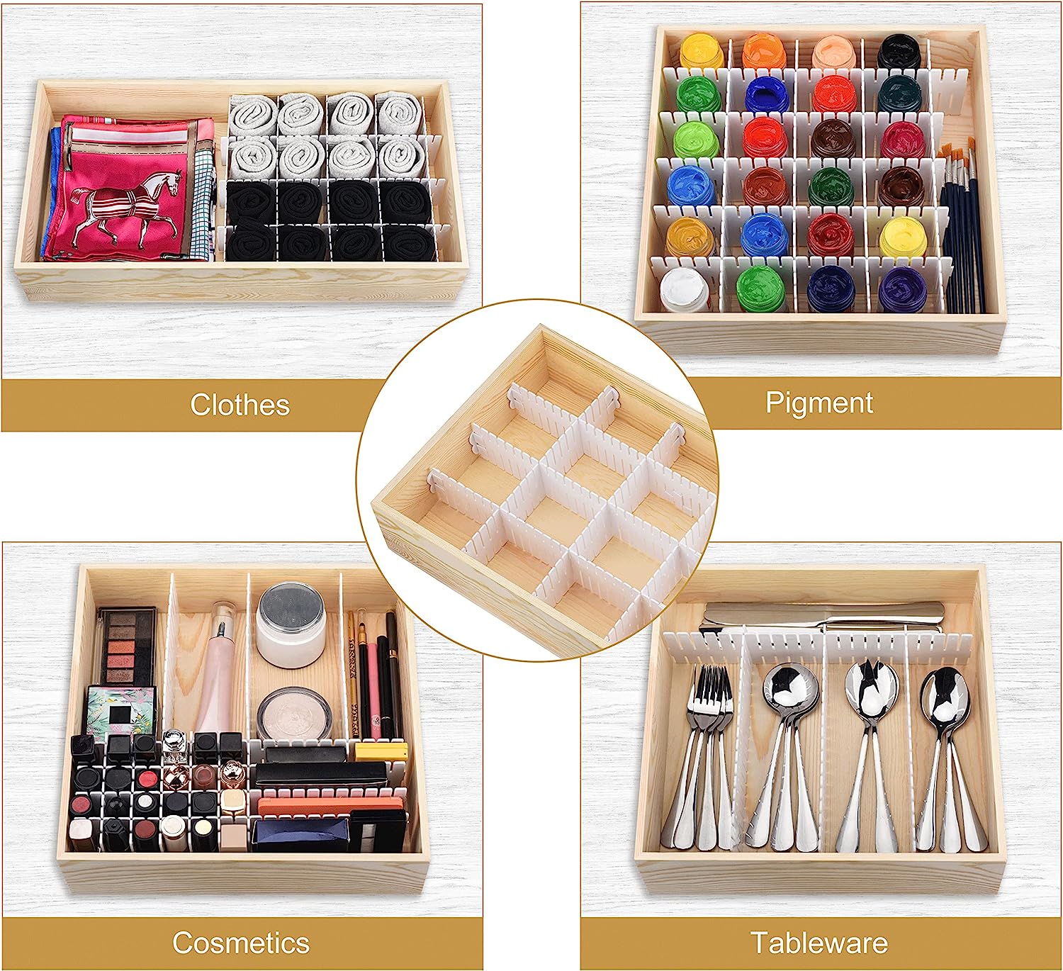 1079 Adjustable Drawer Organizer and Kitchen Board Divider - Image 10