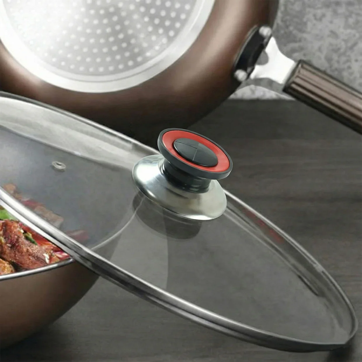 10893 Transparent Heat-Resistant Glass Cooking Lid (1 Pc) - Image 3