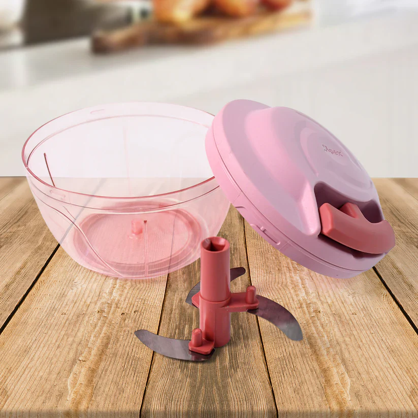 11452 Apex Power-X Triple Stainless Steel Blades and Hand-Pull Vegetable Chopper (500Ml) - Image 3