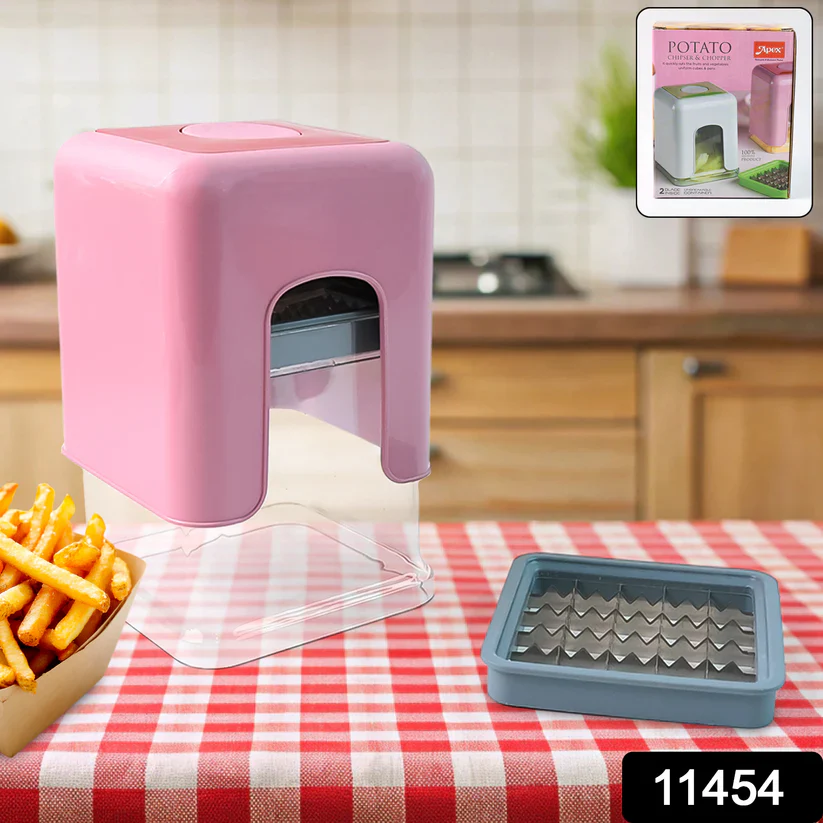11454 Apex Heavy Duty Potato Chipser & Vegetable Chopper with Dual Blade Set - Image 2