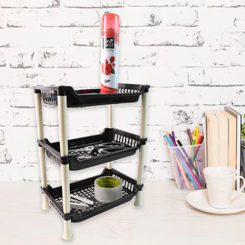 11490 Apex Small Multiuse Plastic Storage Rack Organizer 3-Tier - Image 6
