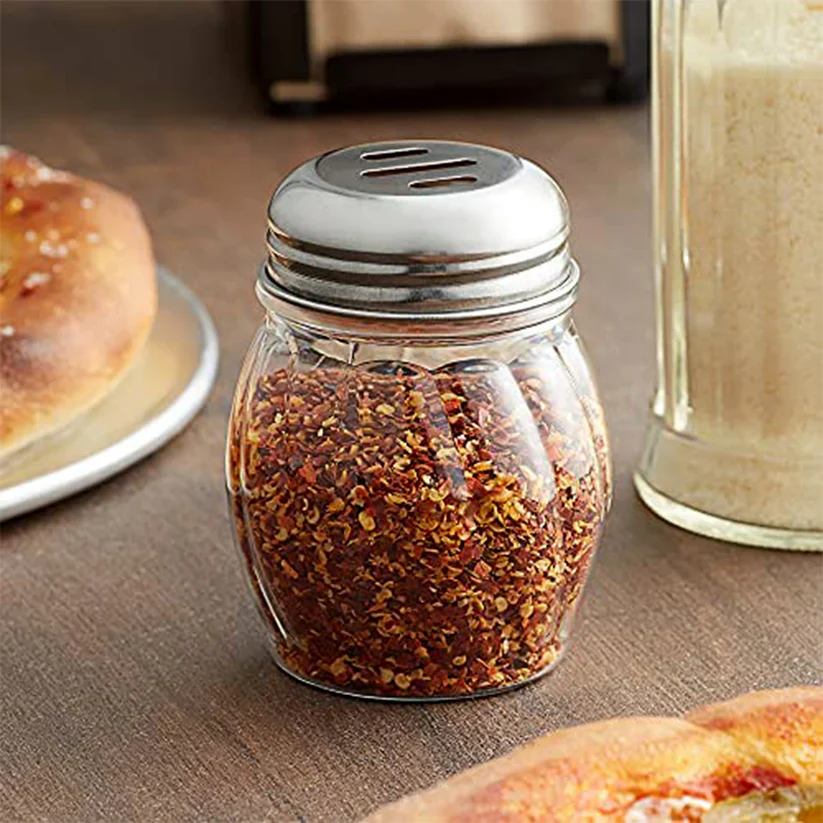 11656 Apex Oregano & Chilli Flakes Dispenser Set – 2 Pcs Plastic Spice Shaker with Stainless Steel Lid - Image 3