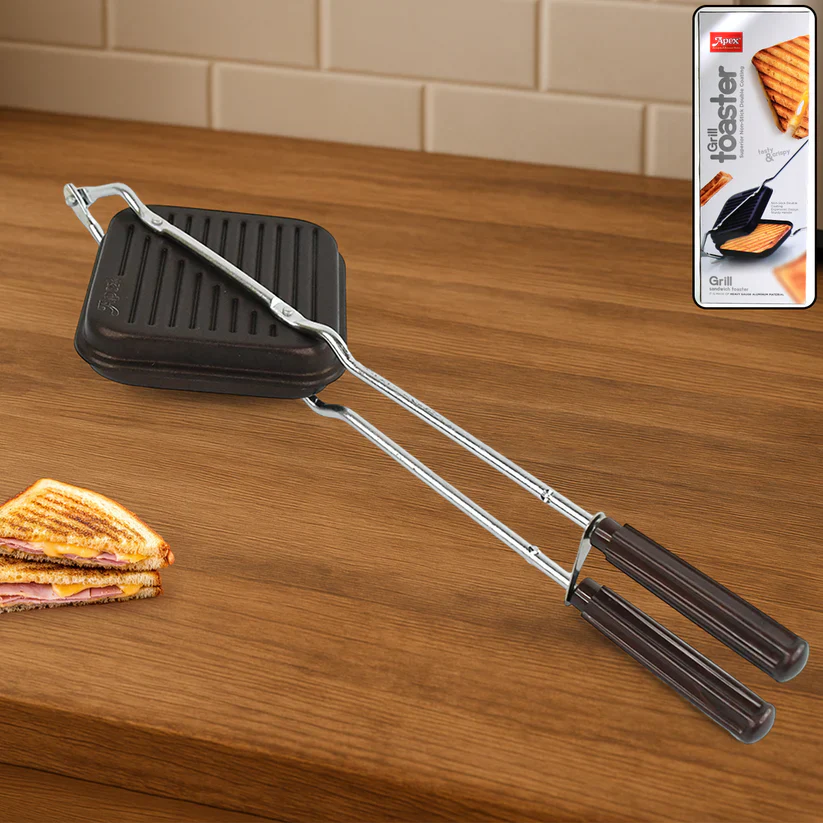 11682 Apex Heavy Gauge Aluminium Grill Sandwich Toaster
