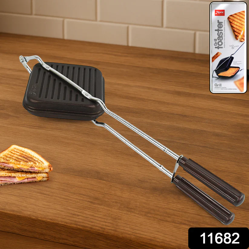 11682 Apex Heavy Gauge Aluminium Grill Sandwich Toaster - Image 2