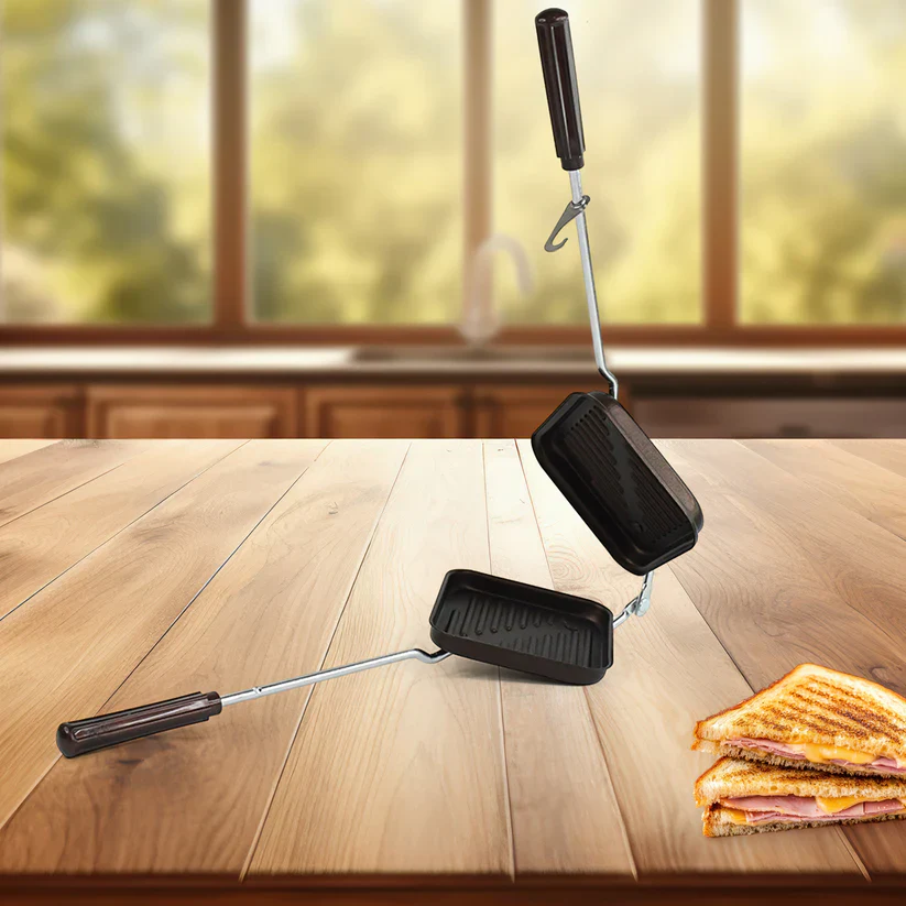11682 Apex Heavy Gauge Aluminium Grill Sandwich Toaster - Image 3