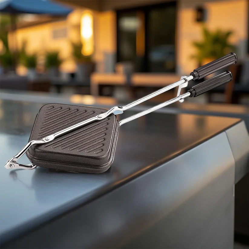 11682 Apex Heavy Gauge Aluminium Grill Sandwich Toaster - Image 4