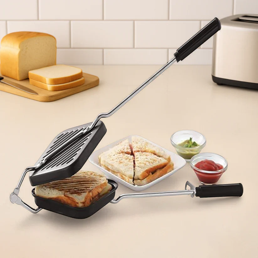 11682 Apex Heavy Gauge Aluminium Grill Sandwich Toaster - Image 6