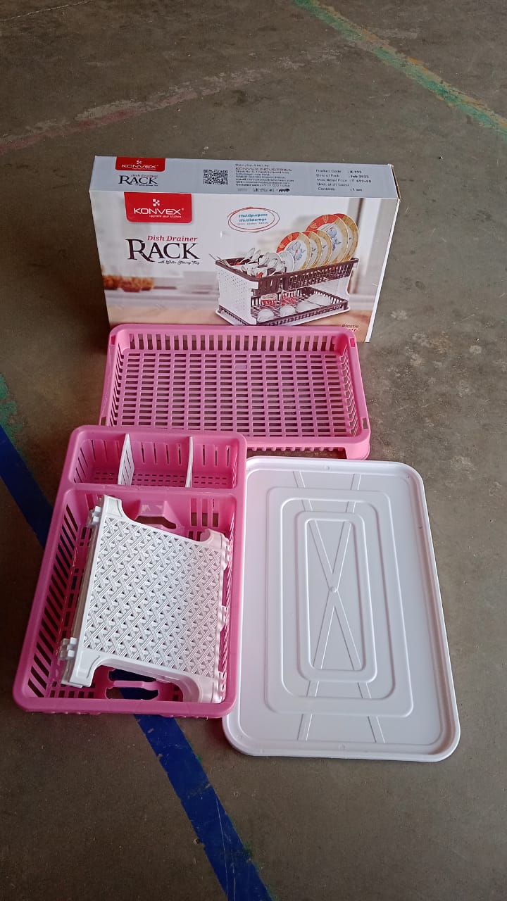 11952 Plastic Kitchen Organizer Rack with Water Storing Tray - Image 7