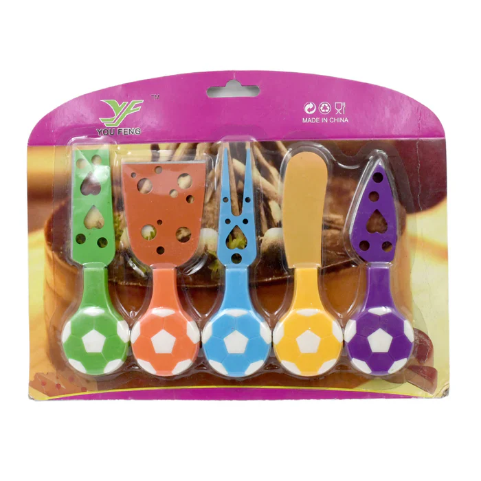12066 Football Soccer Cheese Knife Set (5 Pcs Set) - Image 5