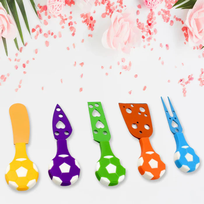 12066 Football Soccer Cheese Knife Set (5 Pcs Set) - Image 6