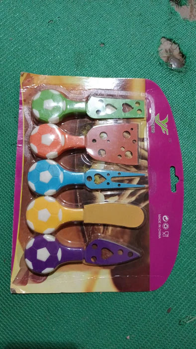 12066 Football Soccer Cheese Knife Set (5 Pcs Set) - Image 7