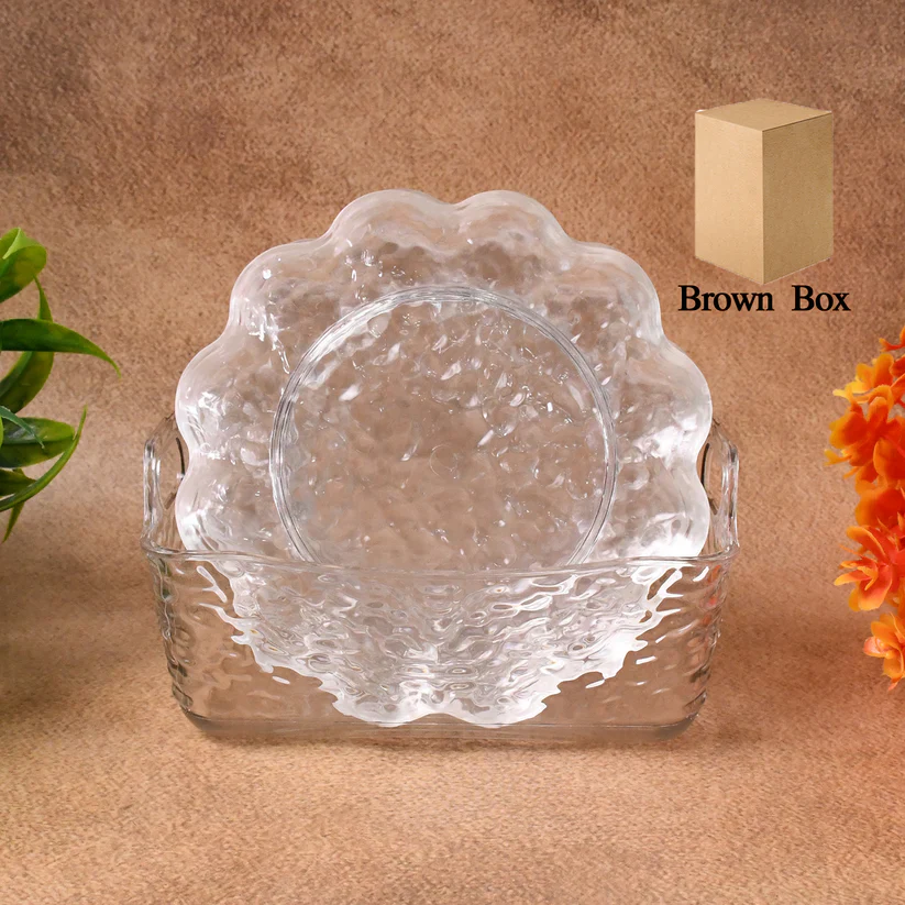 12212 Plastic Household Flower Design Plates Dinner Plates Dish Tray (10 Pcs Set) - Image 5