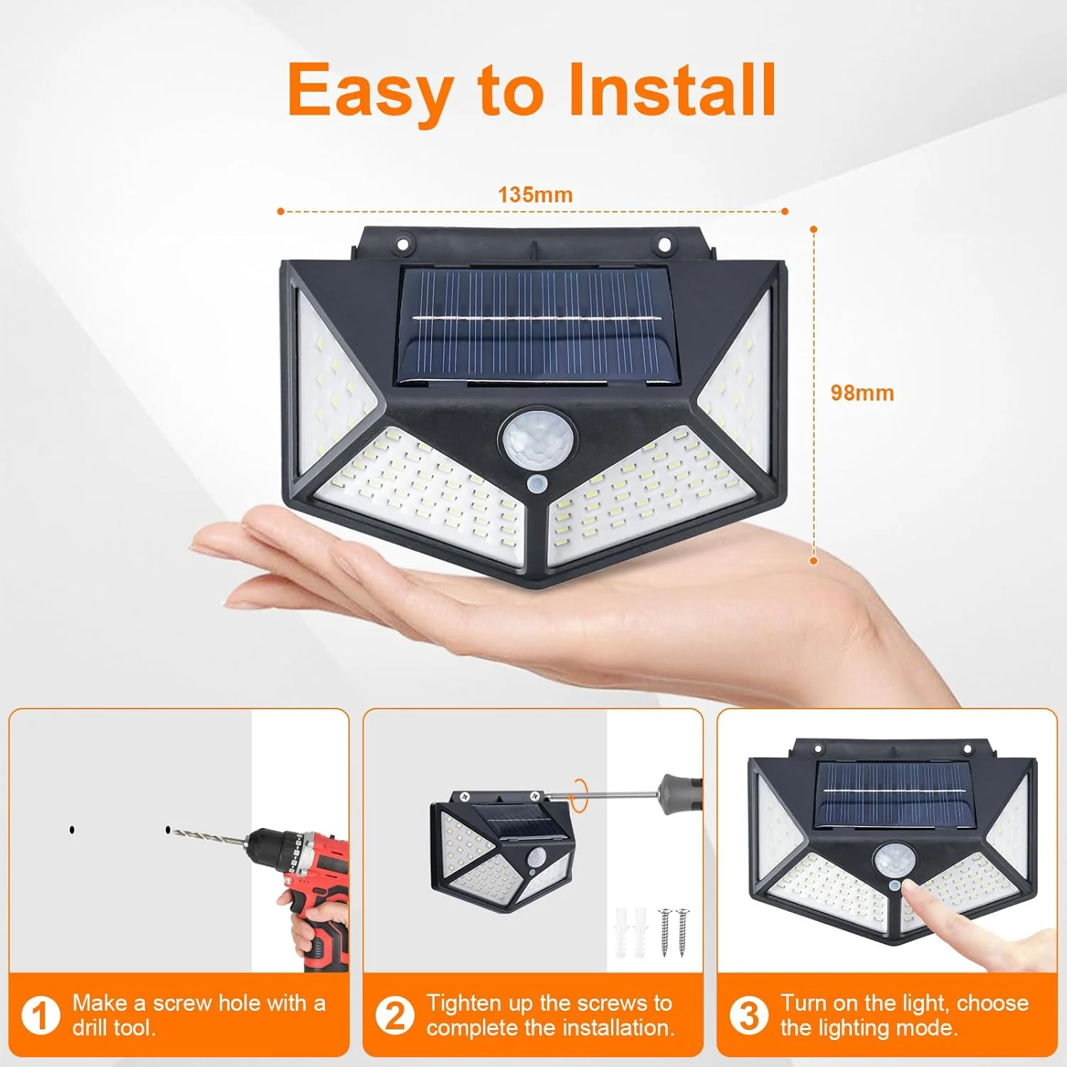 1255 Solar Motion Sensing LED Light - Image 8