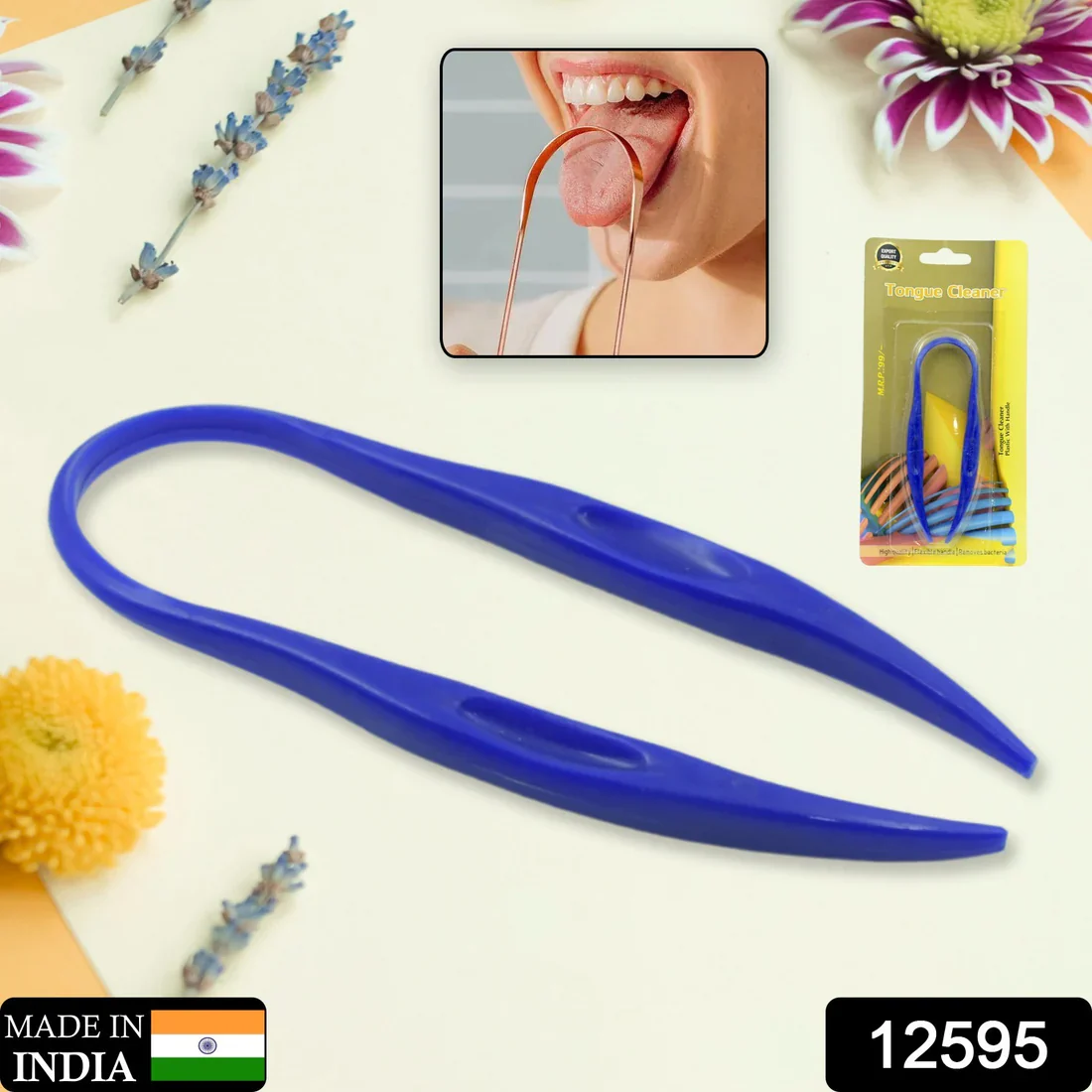 12595 Plastic Tongue Cleaner For Kids & Adults - Image 2