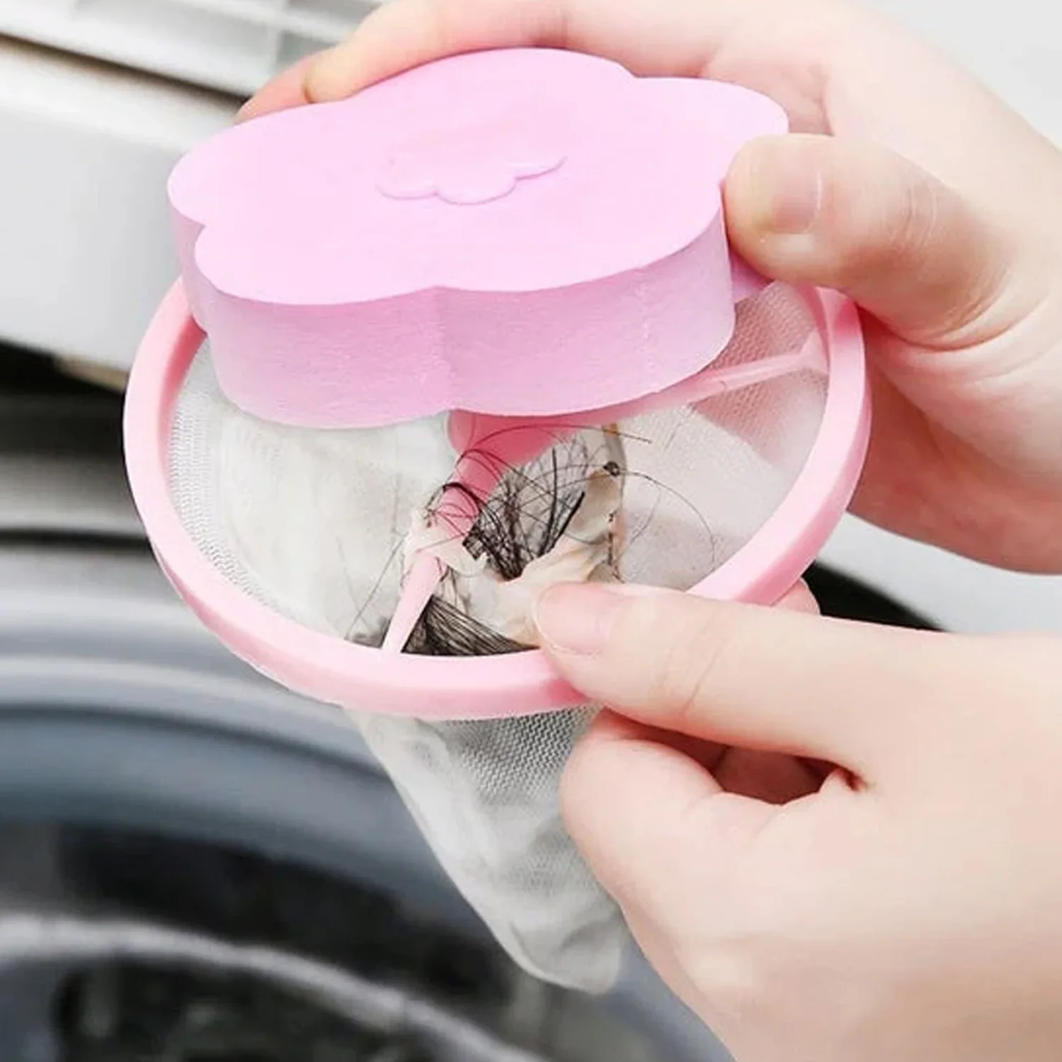 12604 Flower Shape Reusable Laundry Lint Remover - 1 Pc - Image 5