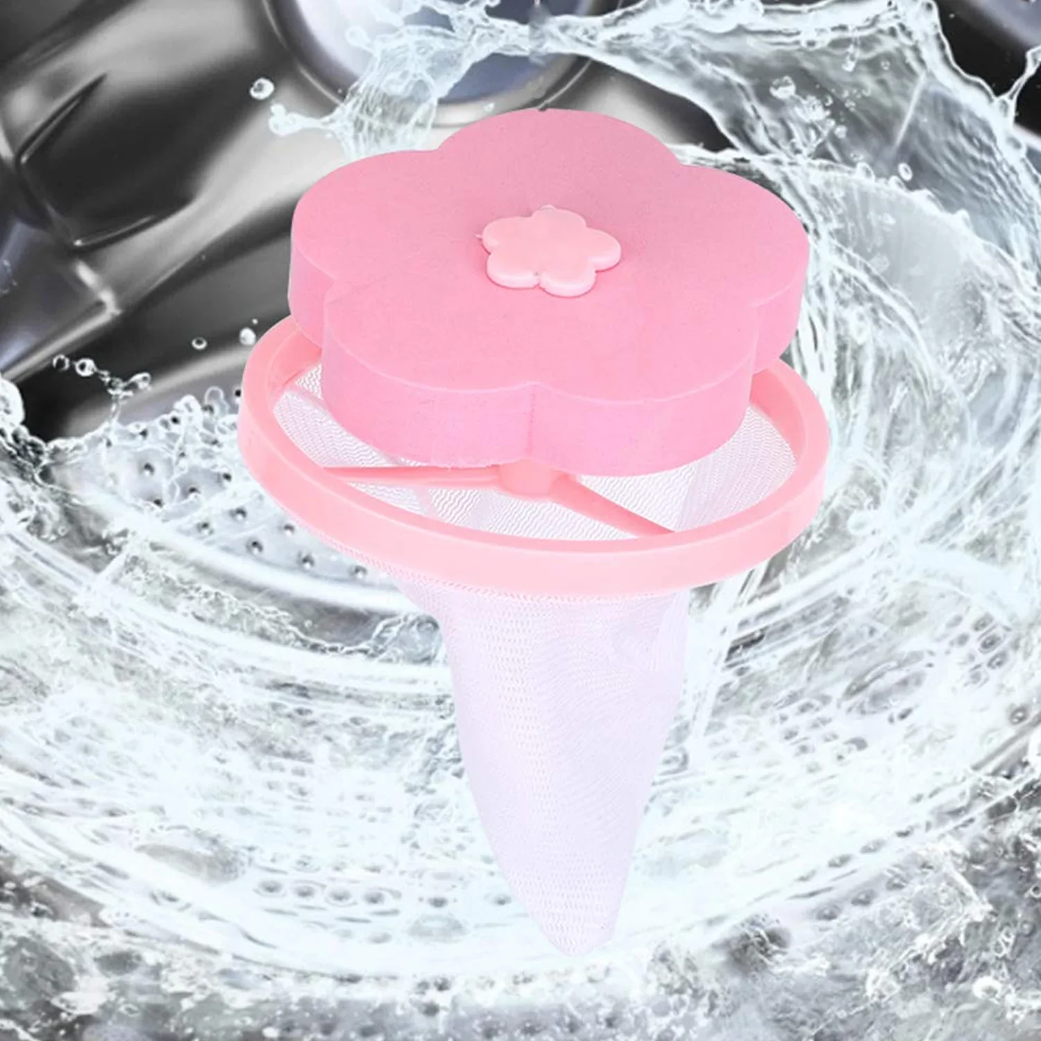 12604 Flower Shape Reusable Laundry Lint Remover - 1 Pc - Image 8