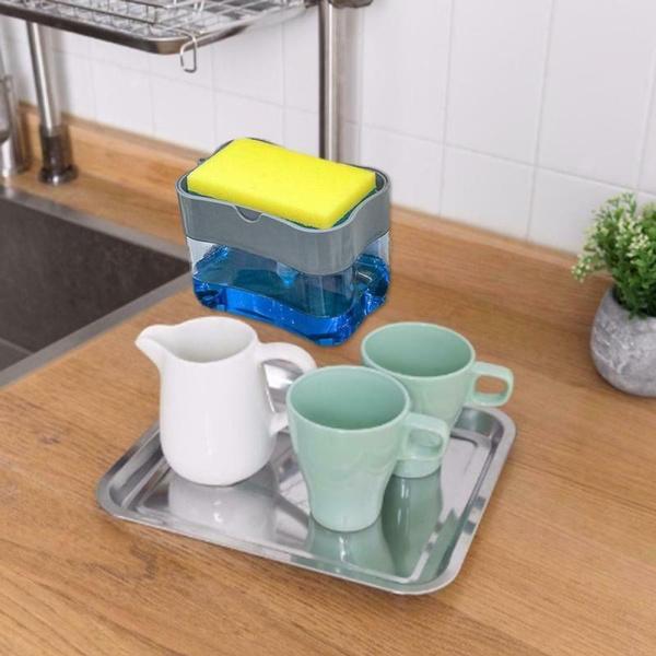 1264 Dish Soap Dispenser and Sponge Holder for Kitchen Sink - Image 4