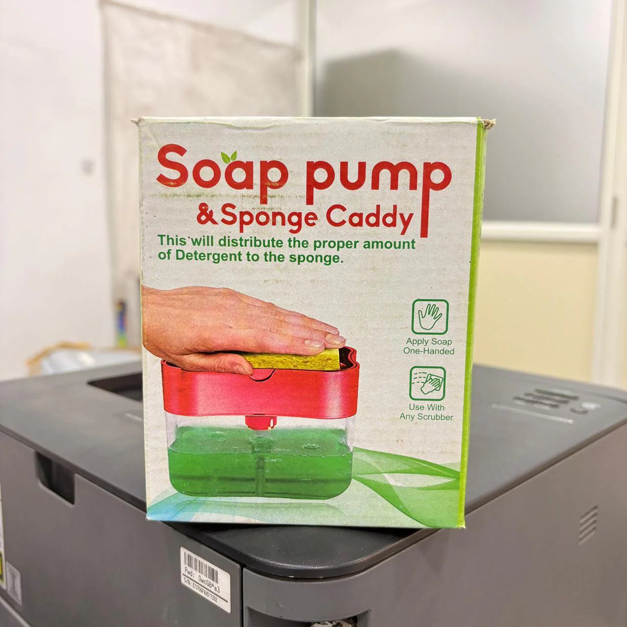 1264 Dish Soap Dispenser and Sponge Holder for Kitchen Sink - Image 9