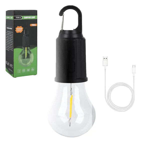 12658 RECHARGEABLE CAMPING LIGHTS FOR TENTS LED CAMPING TENT LANTERN 3 LIGHTING MODES TENT LAMP PORTABLE EMERGENCY CAMPING LIGHTS WITH CLIP HOOK FOR CAMPING HIKING FISHING, BACKPACKING (1 PC) - Image 2
