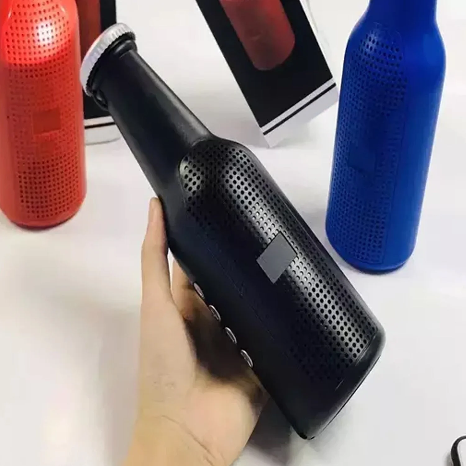 1289 Bottle Shape Bluetooth Speaker And Weatherproof Enhanced Wireless USB Rechargeable Calling / FM / AUX / USB / SD Card Support Portable Bluetooth Speaker with Rich Deep Bass - Image 9