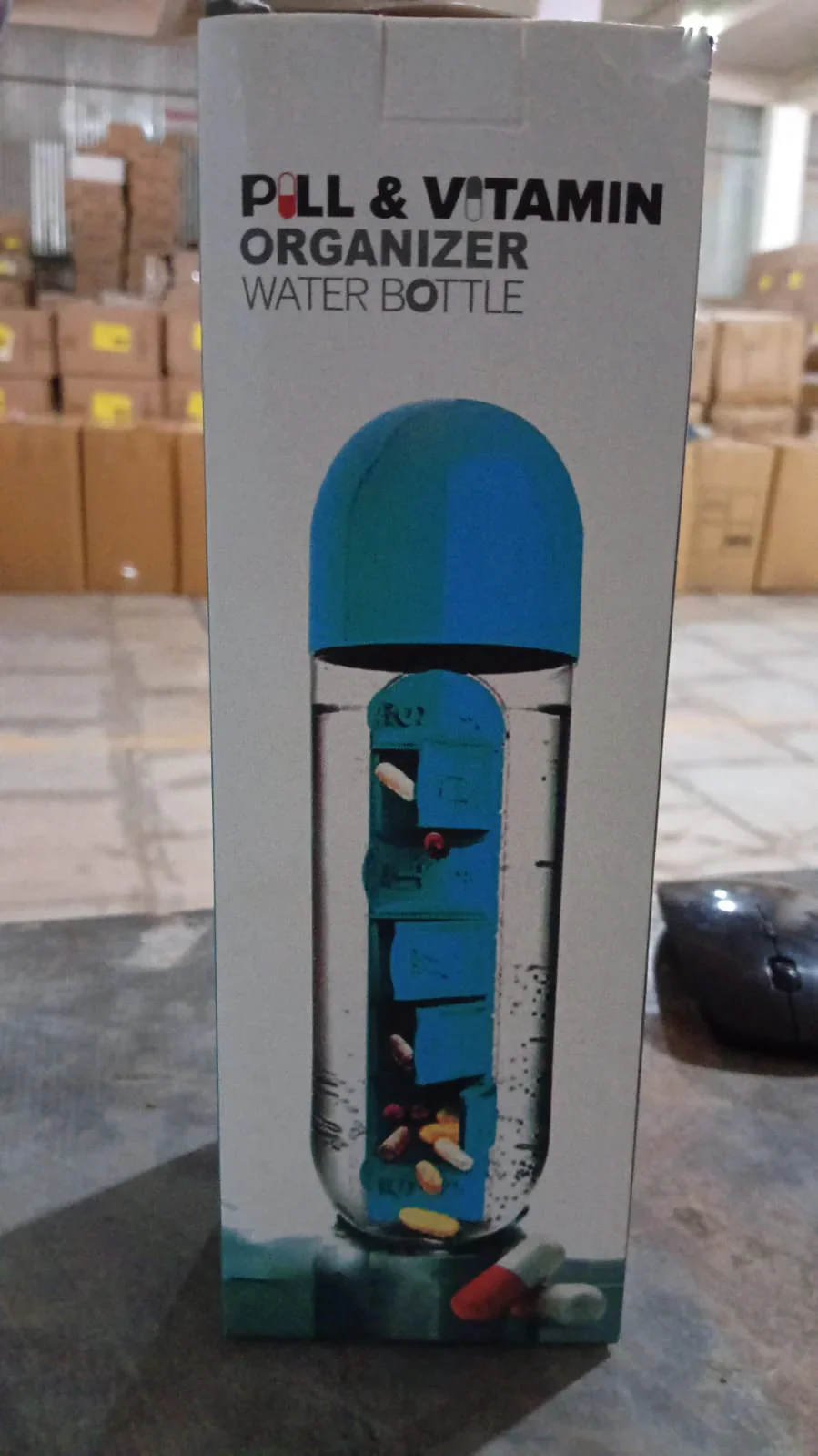 12911 Pill & Vitamin Bottle, Water Bottle Multi Functional Use for Traveling - Image 9