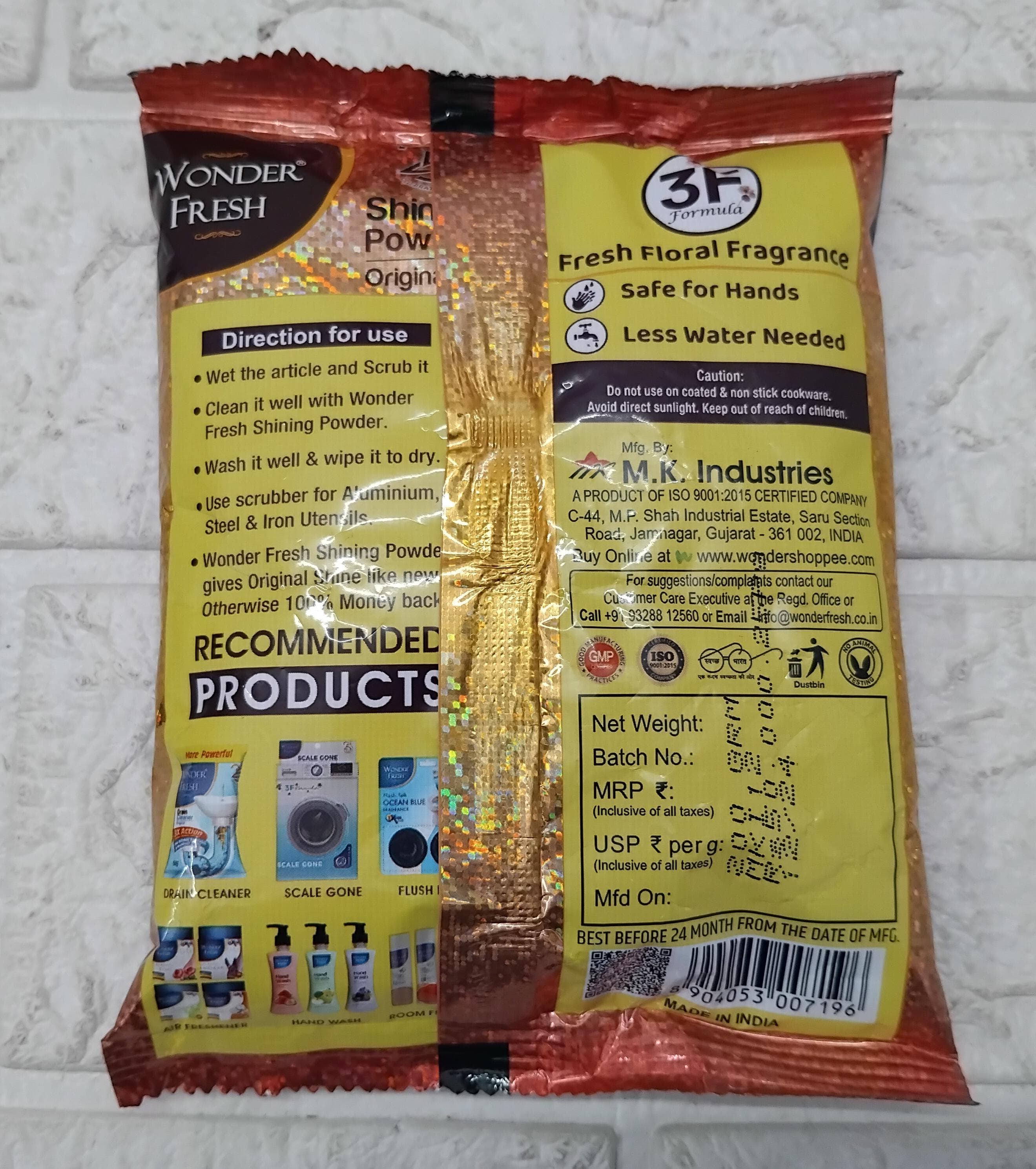 AM3762 Wonder-Fresh Pitambari Shining Powder Dishwashing Detergent (200g) - Image 6