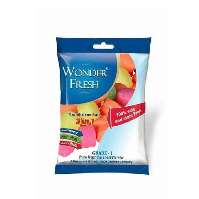 AM3494 Wonder Fresh Naphthalene Balls 3 in 1 Multicolour Balls 100gm - Image 4