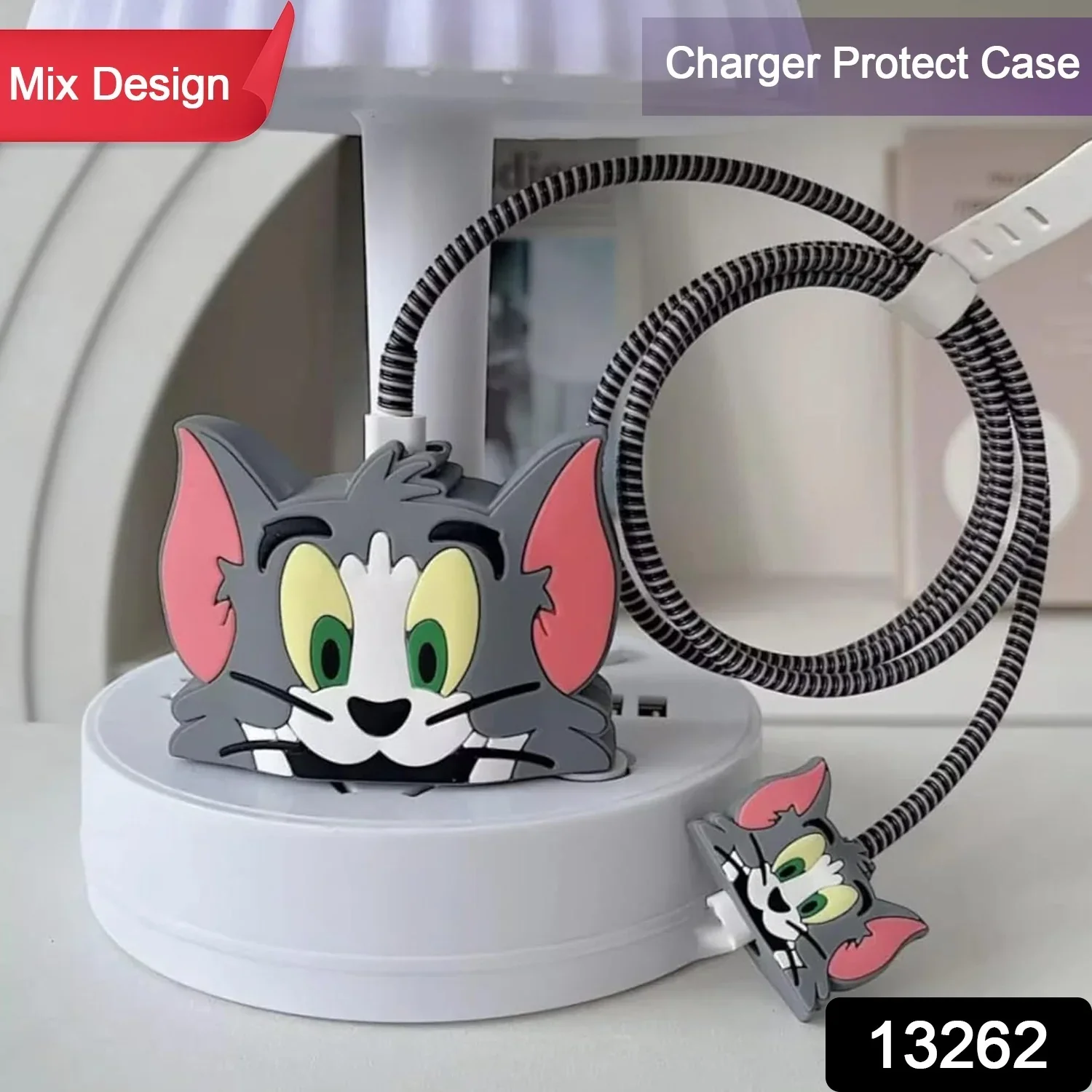 13262 Cartoon Character Silicon Charger Case Cover For iPHONE - Image 3