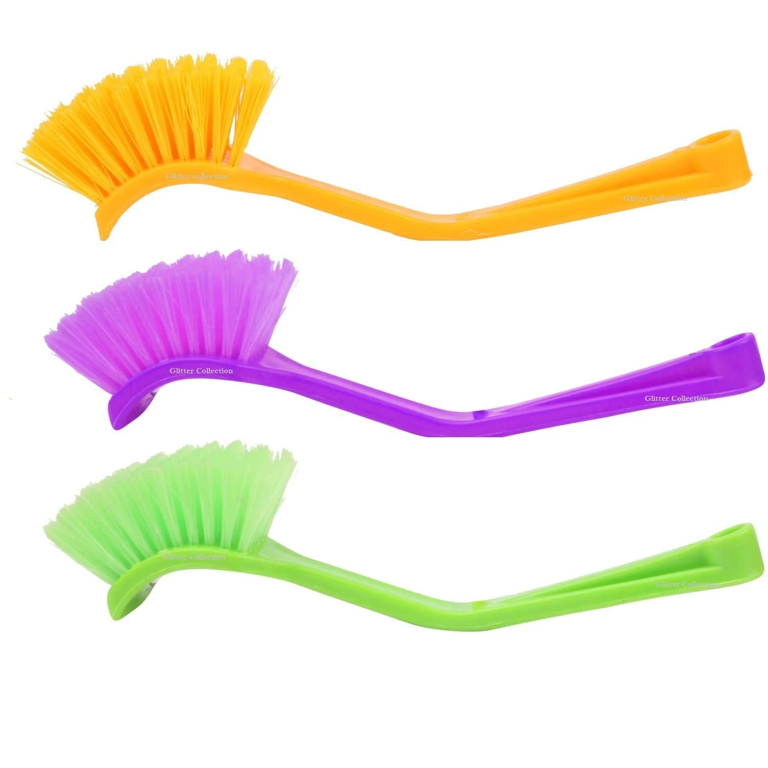 1375 Plastic Wash Basin/Toilet Seat Cleaning Brush (Multicolour) - Image 7